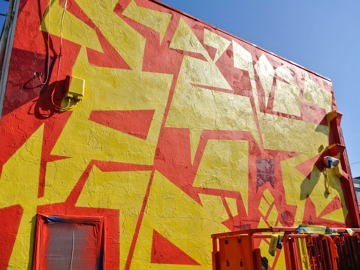 Jewish Hebrew graffiti mural