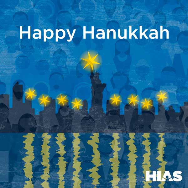 HIAS Chanukah card