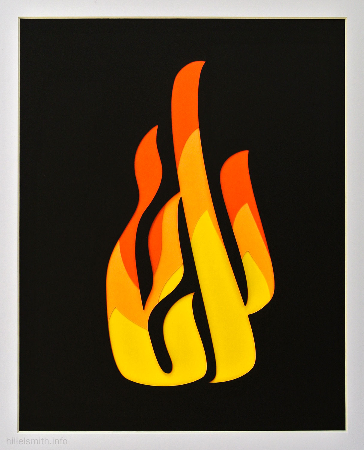 Hebrew Papercut Esh fire